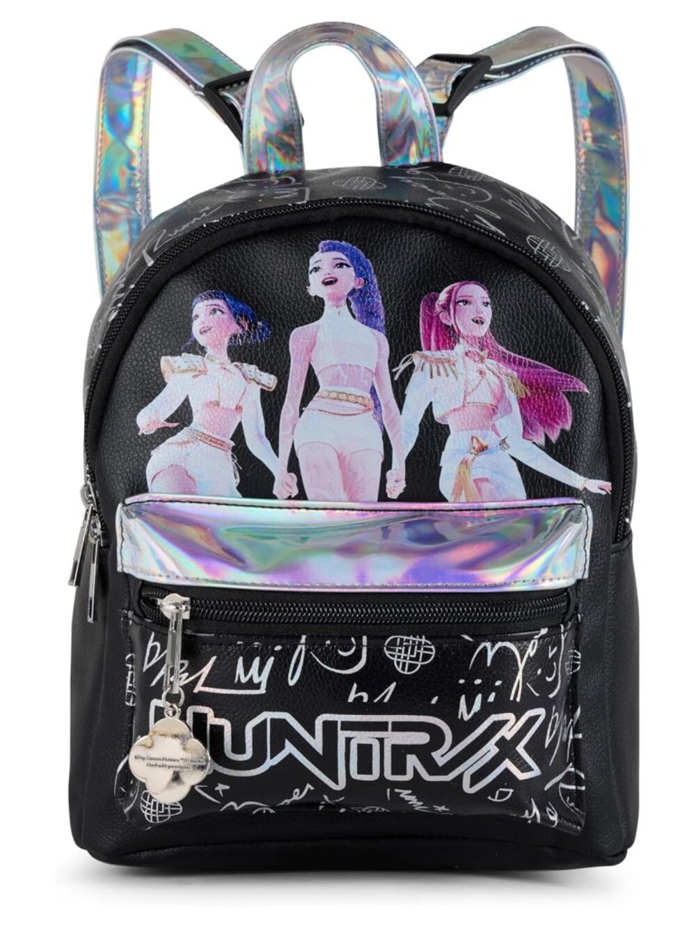 Mini Faux Leather Character Backpack Purse 10.5 Inch K-Pop Girl Band